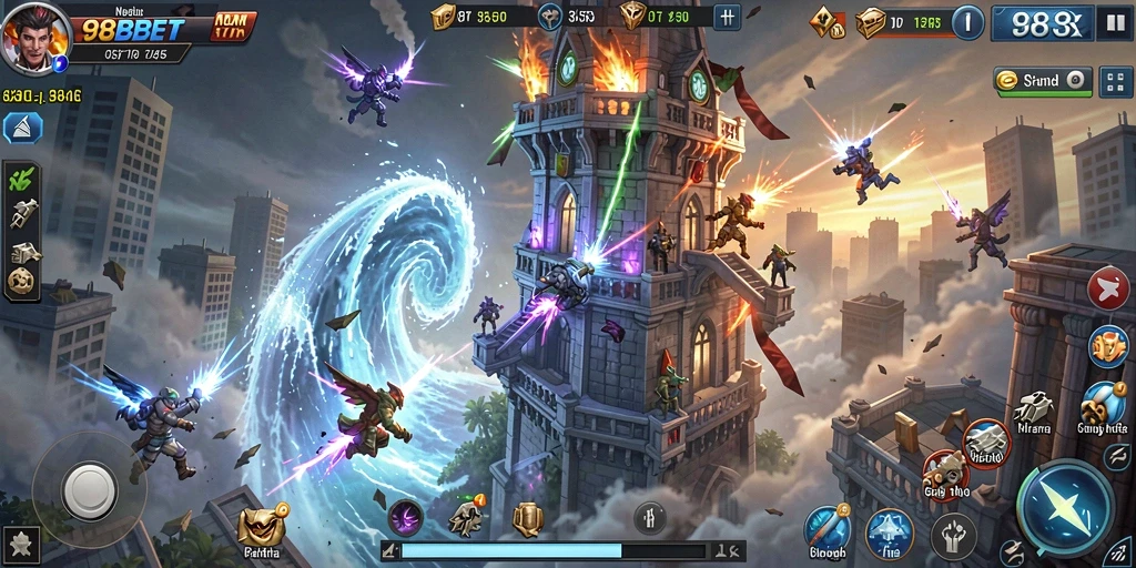 Tampilkan gameplay seru dalam menara pertahanan melawan musuh.