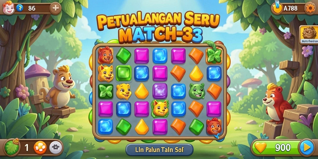 Tampilan gameplay seru dan penuh warna dari API88.