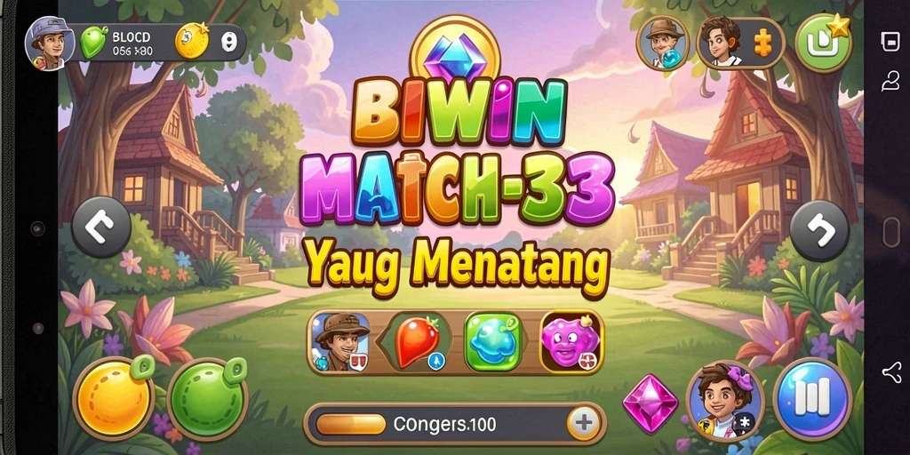Tampilan gameplay menantang di BIWIN yang penuh warna.