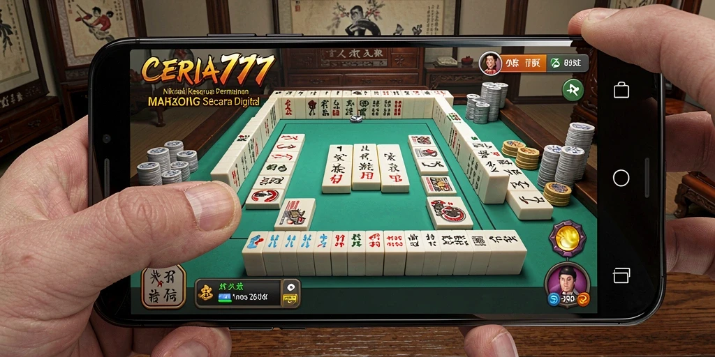 Tampilan gameplay Mahjong yang menarik dan menantang di CERIA777.