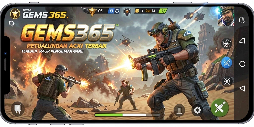 Tangkapan layar GEMS365 menampilkan aksi seru dalam permainan.