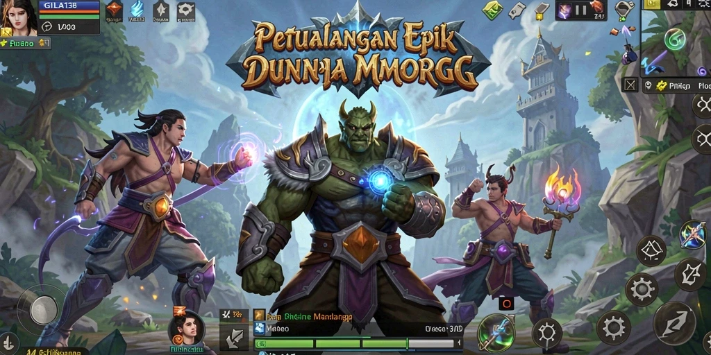 Gameplay GILA138 menampilkan pertarungan seru di dunia fantasi.