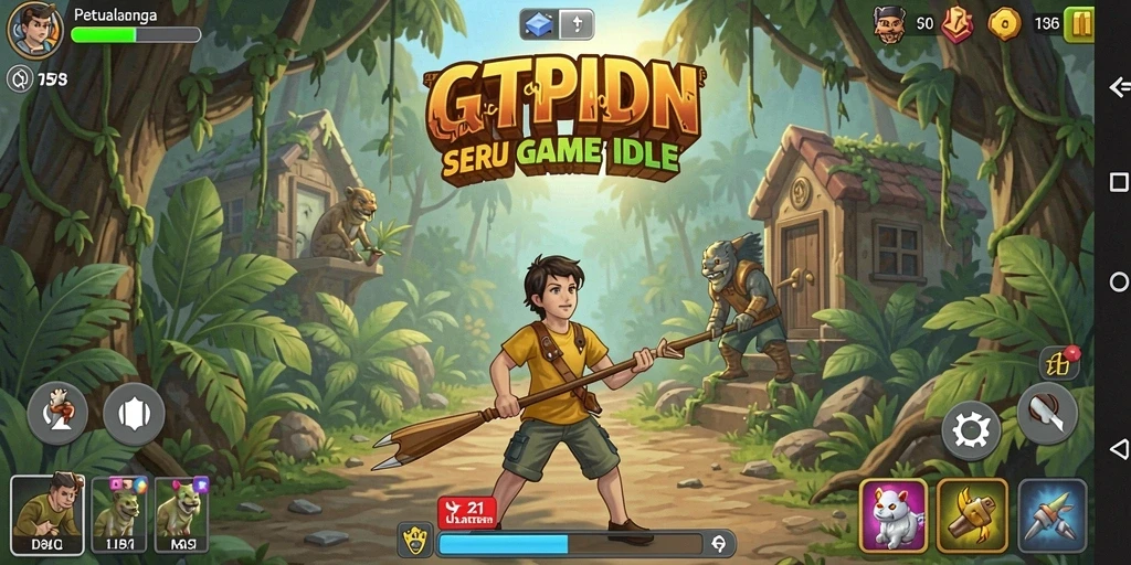 Tampilan gameplay GTPIDN yang memukau dan interaktif dalam genre Idle.