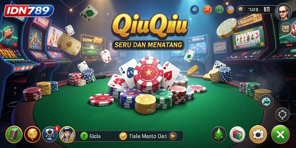 Tampilan gameplay seru IDN789 dalam aksi QiuQiu.
