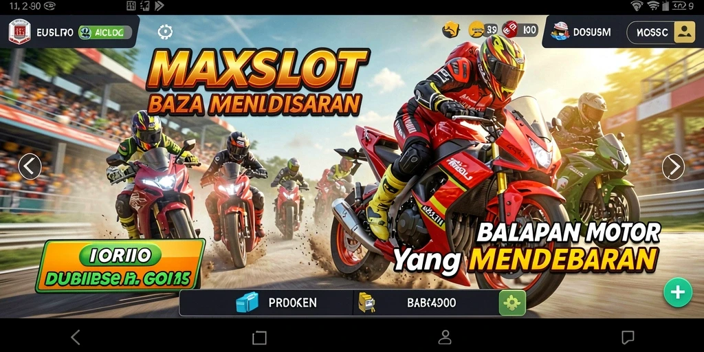 Gameplay seru balap motor di MAXSLOT.