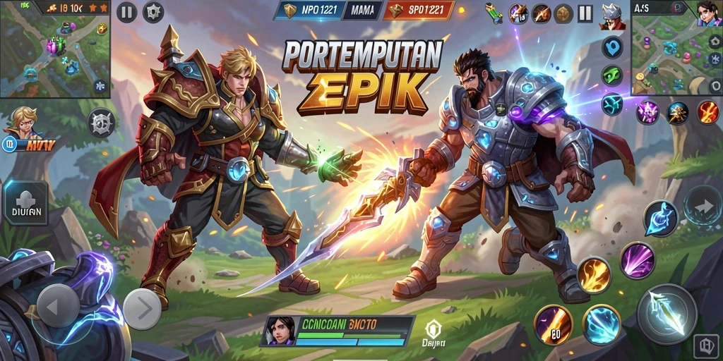 Screenshot gameplay MPO1221 yang menampilkan aksi pertempuran seru.