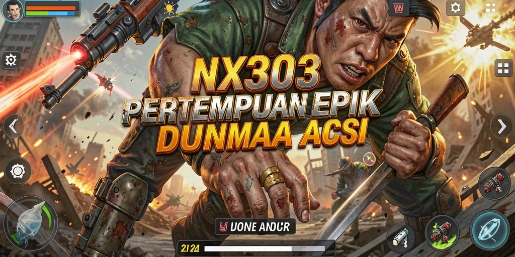 Tampilan aksi mendebarkan dalam gameplay NX303.