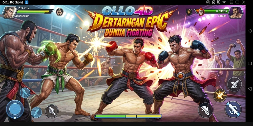 Screenshot OLLO4D menunjukkan duel seru antara karakter-karakter unik.