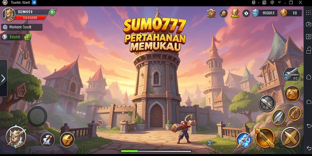 Tampilan permainan Tower Defense yang mendebarkan di SUMO777.