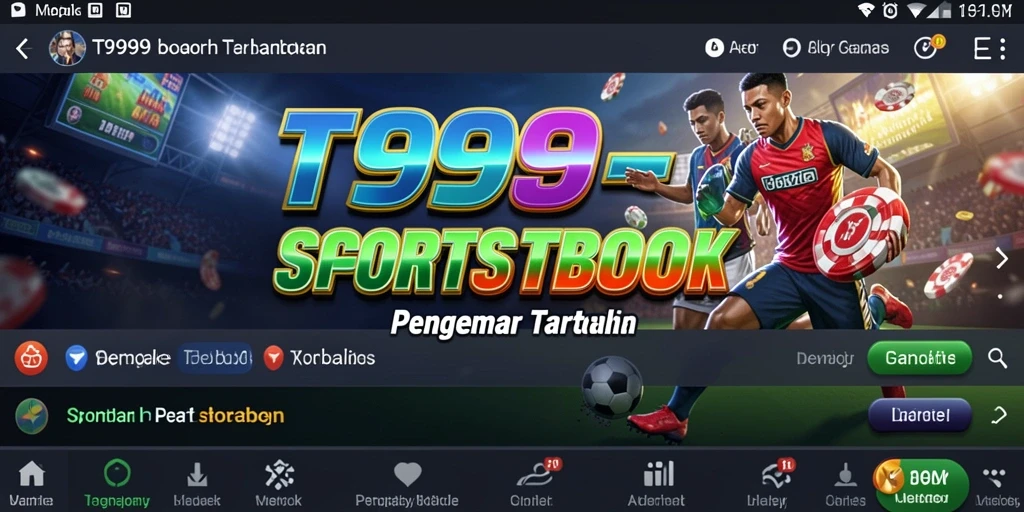 Tampilan menarik dari gameplay T9999 yang mendebarkan bagi para petaruh.