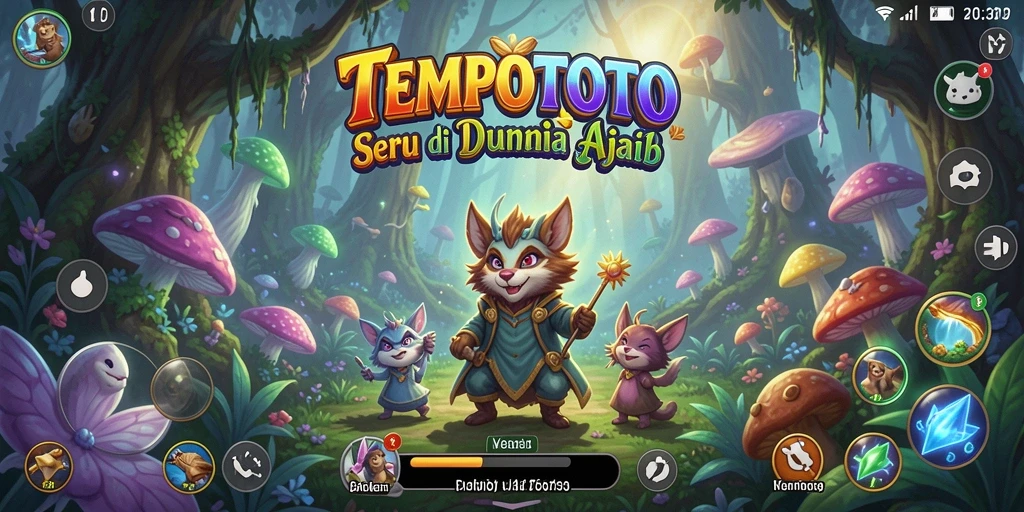 Screenshot TEMPOTOTO menampilkan aksi seru dalam dunia petualangan.