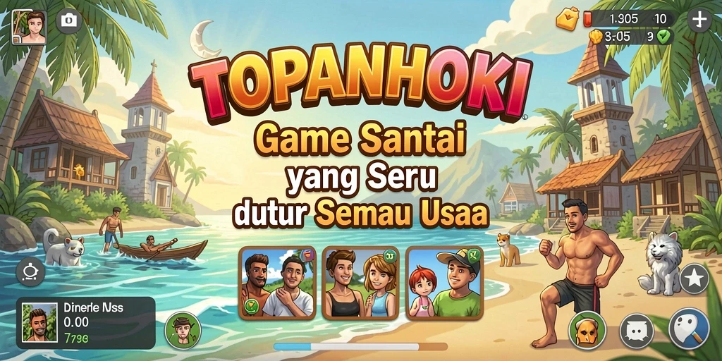 Tangkapan layar menunjukkan gameplay seru dari TOPANHOKI.