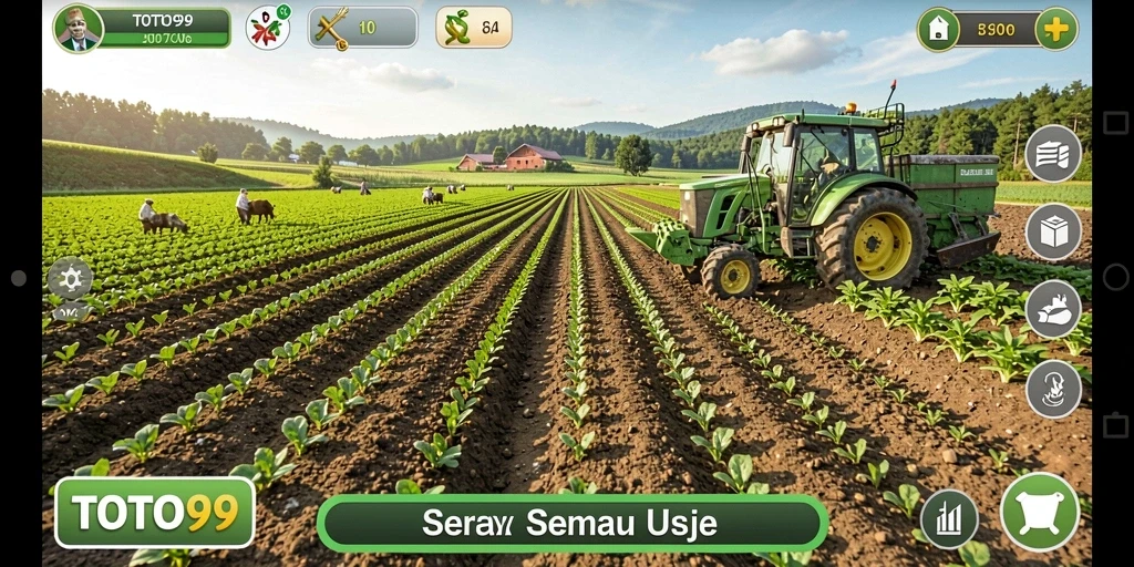 Tampilan menakjubkan dari gameplay bertani di TOTO99.