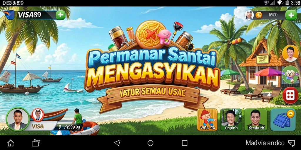 Tangkapan layar <strong>VISA89</strong> yang menunjukkan gameplay seru dan penuh warna.