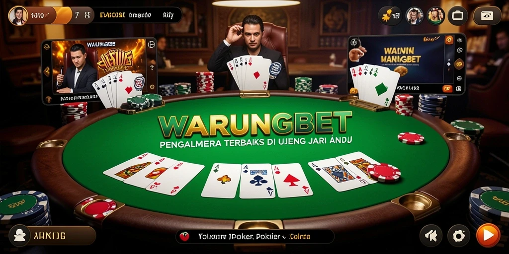 Screenshot gameplay WARUNGBET yang menampilkan suasana bermain poker yang seru.